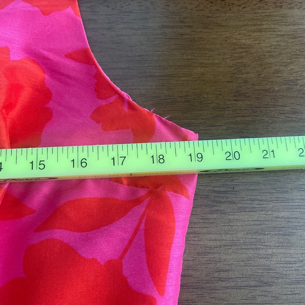 Kate Spade New York for Target Pink Orange Floral Jacquard Peplum Midi Dress 14 - Picture 5 of 5